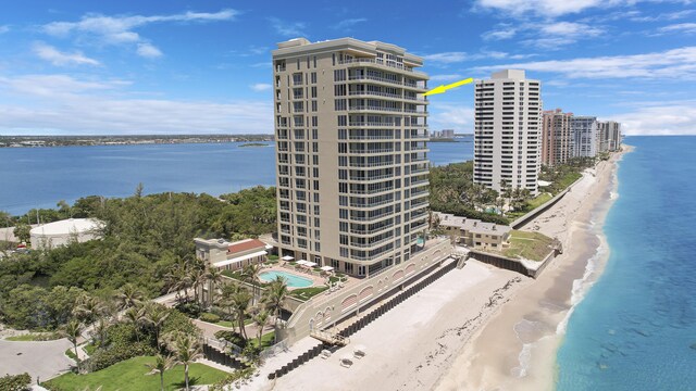 5050 N Ocean Dr Unit 1701, Singer Island, FL 33404 - view of building exterior featuring view of water and beach