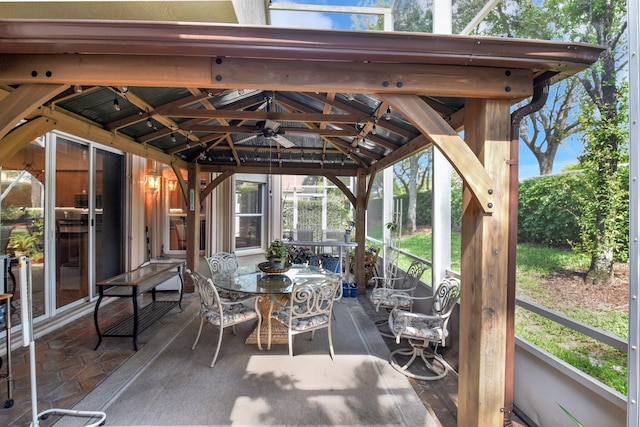8127 Playa Del Sur Blvd, Lake Worth, FL 33467 - sunroom / solarium featuring ceiling fan