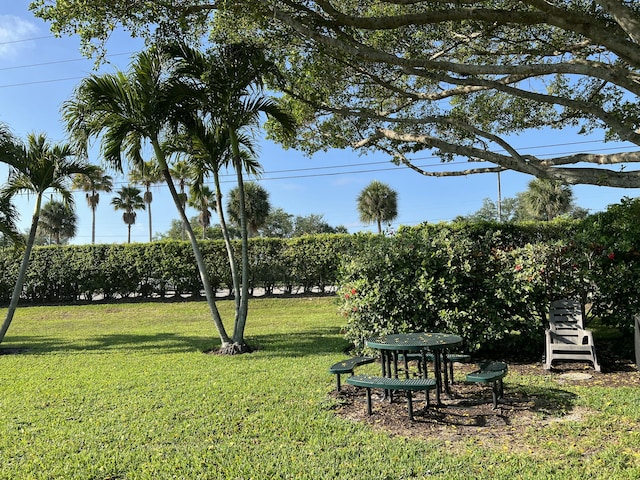 267 Flanders F, Delray Beach, FL 33484 - view of grassy yard
