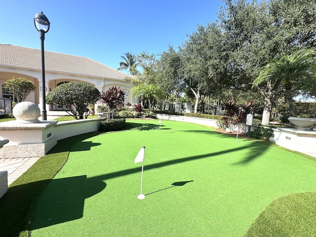 5205 Myrtlewood Cir E, Palm Beach Gardens, FL 33418 - view of home's community featuring a putting area