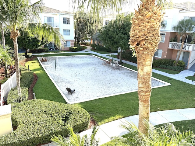 5205 Myrtlewood Cir E, Palm Beach Gardens, FL 33418 - view of community with volleyball court and a lawn