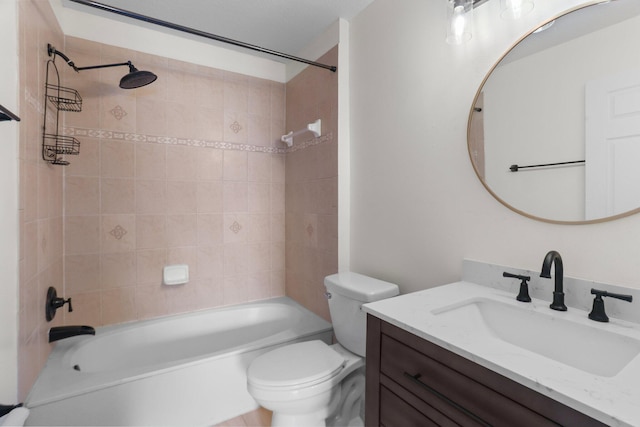 1413 Amaryllis Ln, West Palm Beach, FL 33415 - full bathroom featuring toilet, vanity, and washtub / shower combination
