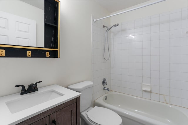 1413 Amaryllis Ln, West Palm Beach, FL 33415 - bathroom featuring toilet, bathing tub / shower combination, and vanity