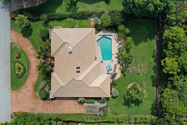 4164 Saint Andrews Dr, Boynton Beach, FL 33436 - view from above of property with a pool area