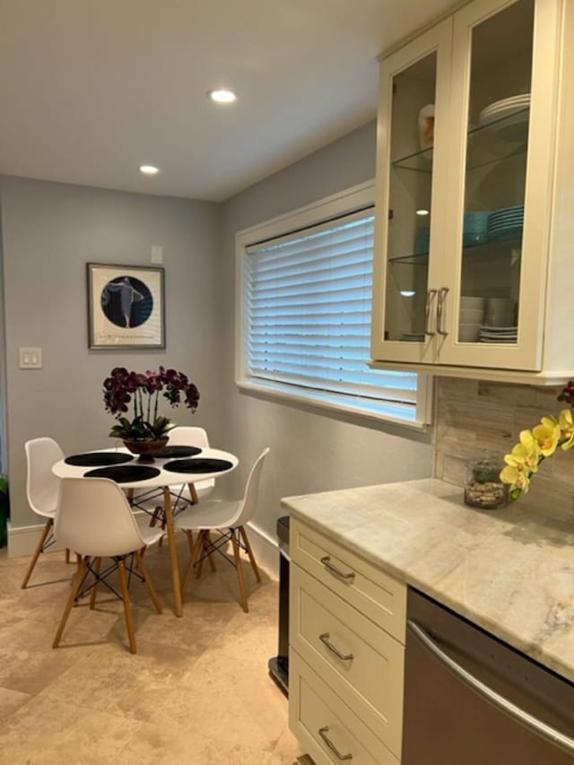 501 SE 13th Ct, Pompano Beach, FL 33060 - dining area with baseboards and recessed lighting