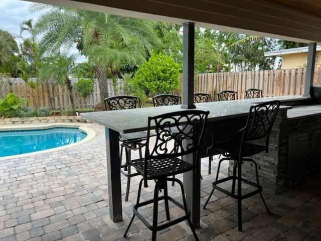 501 SE 13th Ct, Pompano Beach, FL 33060 - view of swimming pool with a fenced backyard and a patio area