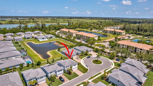 5322 Yellow Water Lily Ct, Lake Worth, FL 33467 - aerial view of property and surrounding area with a large body of water and nearby suburban area