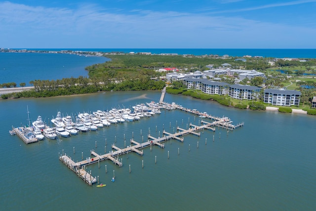 390 NE Edgewater Dr Unit 302, Stuart, FL 34996 - aerial view of a nearby body of water and a marina