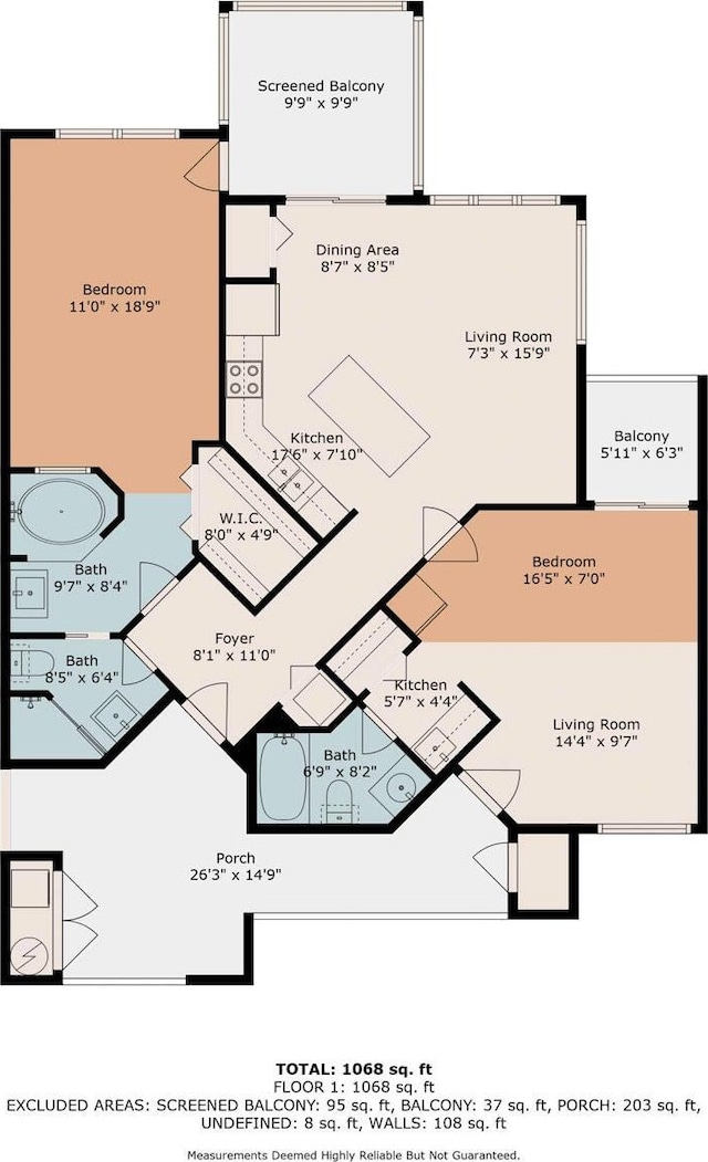 9927 Perfect Dr Unit 108, Port Saint Lucie, FL 34986 - floor plan / room layout