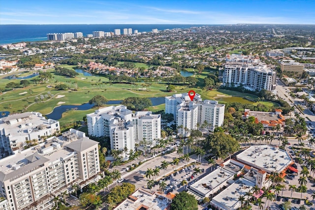 550 SE Mizner Blvd Unit B206, Boca Raton, FL 33432 - aerial view of property and surrounding area with a golf club, a nearby body of water, and apartment complex