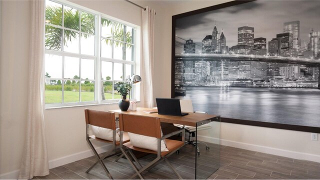 1169 SE Crosswood Way, Port Saint Lucie, FL 34984 - home office with baseboards and wood finished floors