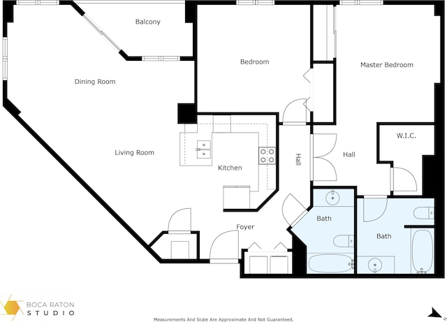 100 N Federal Hwy Unit 1004, Fort Lauderdale, FL 33301 - room layout