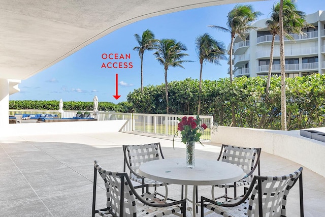 3300 S Ocean Blvd Unit 101S, Palm Beach, FL 33480 - view of patio / terrace with outdoor dining space
