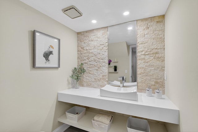 2703 Maplewood Dr, Greenacres, FL 33415 - bathroom with vanity and recessed lighting