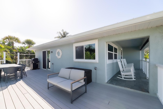 1809 Surfside Dr, Fort Pierce, FL 34949 - deck with outdoor dining space and area for grilling