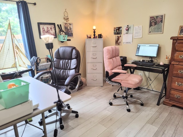 1514 SE Manth Ln, Port Saint Lucie, FL 34983 - office space with light wood finished floors