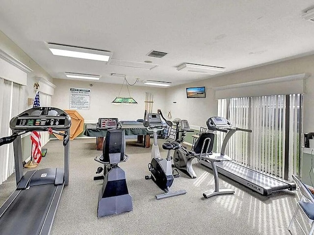 1120 Mahogany Way Unit 204, Delray Beach, FL 33445 - workout area with carpet