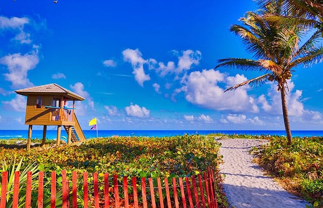 1120 Mahogany Way Unit 204, Delray Beach, FL 33445 - water view featuring stairway and local beach
