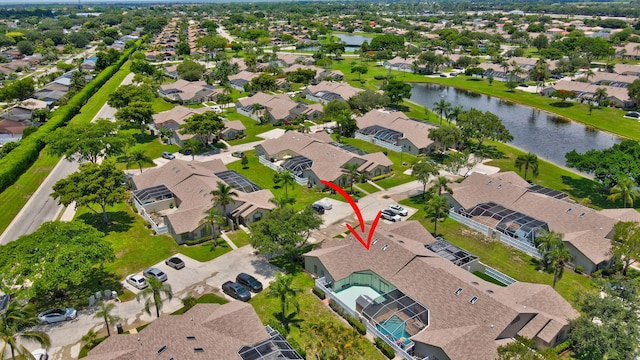 9329 Boca Gardens Cir S Unit D, Boca Raton, FL 33496 - aerial perspective of suburban area with a nearby body of water