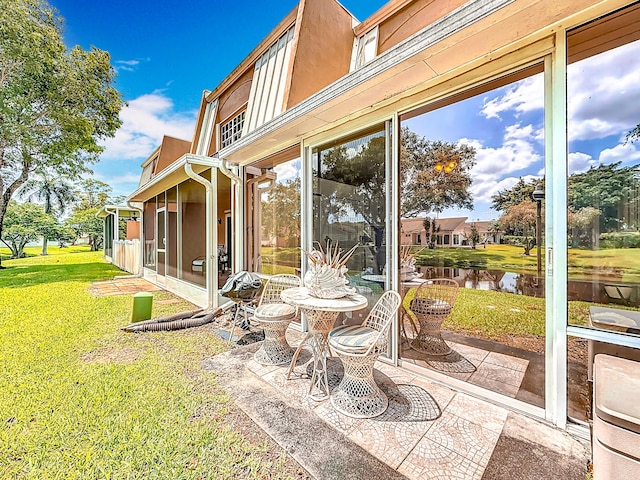 3622 Citrus Trce Unit 2, Davie, FL 33328 - view of patio / terrace with a water view