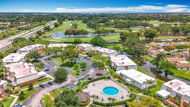 3622 Citrus Trce Unit 2, Davie, FL 33328 - aerial view of a golf club, a nearby body of water, a pool area, and a tree filled landscape