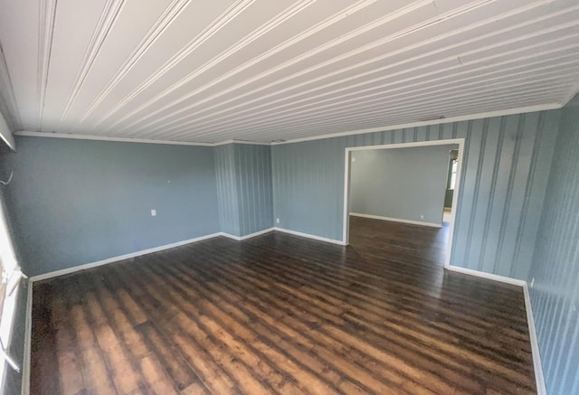 2818 Alabama St, West Palm Beach, FL 33406 - empty room featuring baseboards, wood finished floors, and ornamental molding