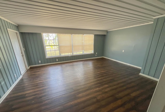 2818 Alabama St, West Palm Beach, FL 33406 - unfurnished room with dark wood finished floors, baseboards, and crown molding