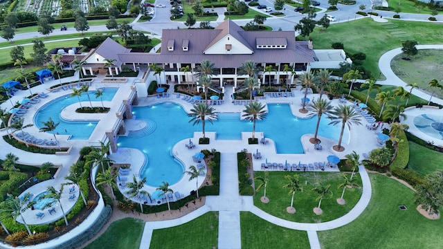 1130 Tangled Orchard Trce, The Acreage, FL 33470 - aerial view of a pool area