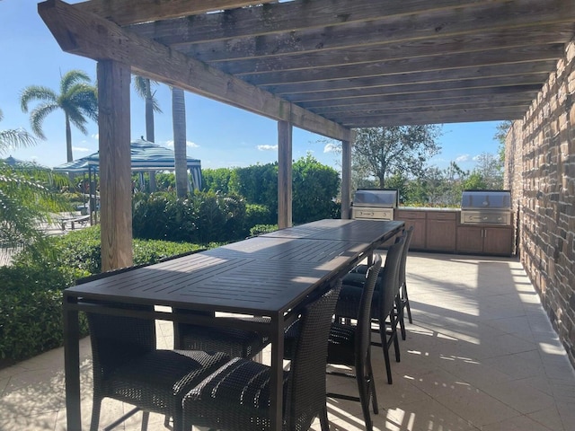 1130 Tangled Orchard Trce, The Acreage, FL 33470 - view of patio / terrace featuring outdoor dining space and a gazebo
