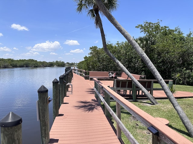 301 SW S River Dr Unit 206, Stuart, FL 34997 - dock area with a water view