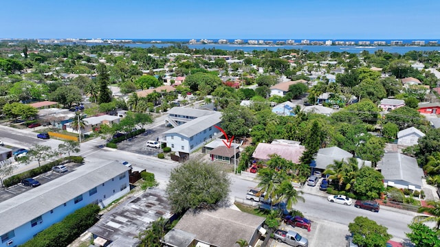 1112 S K St, Lake Worth Beach, FL 33460 - aerial perspective of suburban area with a nearby body of water