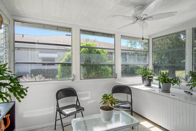 1233 S Lakes End Dr Unit A, Fort Pierce, FL 34982 - sunroom with plenty of natural light and ceiling fan