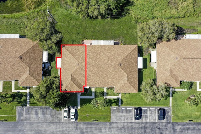 1233 S Lakes End Dr Unit A, Fort Pierce, FL 34982 - aerial view of property and surrounding area featuring property boundaries highlighted