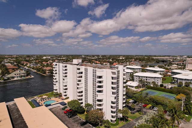 2200 S Ocean Blvd Unit 606, Delray Beach, FL 33483 - aerial view of a nearby body of water, a pool area, and apartment complex / building