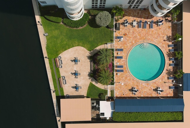 2200 S Ocean Blvd Unit 606, Delray Beach, FL 33483 - bird's eye view of a pool area