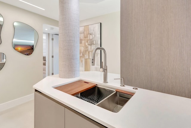 875 E Camino Real Unit 2G, Boca Raton, FL 33432 - kitchen with a sink and light countertops