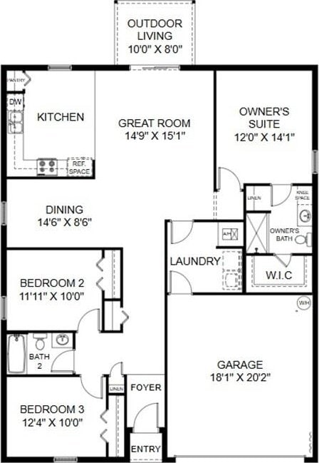608 NW 11th St, Okeechobee, FL 34972 - property floor plan
