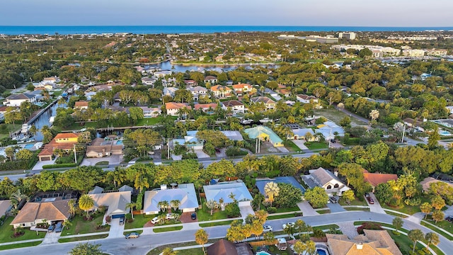 2590 Monaco Ter, Palm Beach Gardens, FL 33410 - aerial view of property's location with nearby suburban area and a large body of water