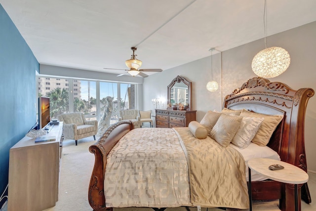 4100 Galt Ocean Dr Unit 311, Fort Lauderdale, FL 33308 - bedroom featuring carpet floors and ceiling fan