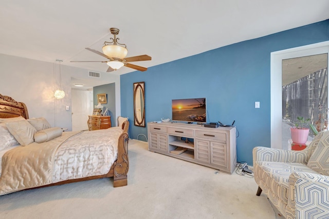 4100 Galt Ocean Dr Unit 311, Fort Lauderdale, FL 33308 - carpeted bedroom featuring a ceiling fan