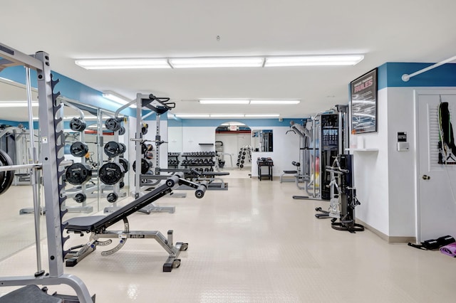 4100 Galt Ocean Dr Unit 311, Fort Lauderdale, FL 33308 - workout area with baseboards