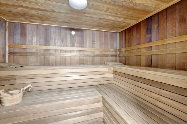 4100 Galt Ocean Dr Unit 311, Fort Lauderdale, FL 33308 - sauna with wood ceiling and wooden walls