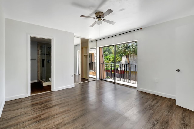 6604 66th Way, West Palm Beach, FL 33409 - unfurnished room with a ceiling fan, wood finished floors, and baseboards