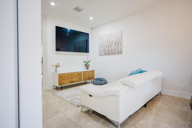 5405 NW 27th Ct, Margate, FL 33063 - living area with recessed lighting, baseboards, and light tile patterned flooring