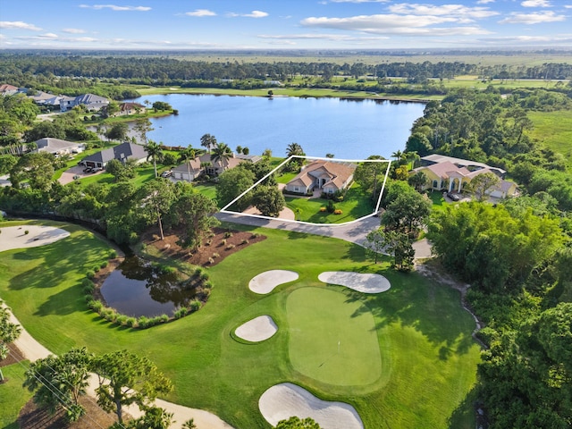 1936 SW Wood Duck Ln, Palm City, FL 34990 - view of property location featuring property parcel outlined, a nearby body of water, nearby suburban area, and a local golf course