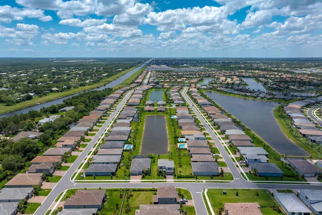 640 SE Boboli Way, Port Saint Lucie, FL 34984 - aerial view of residential area with a nearby body of water