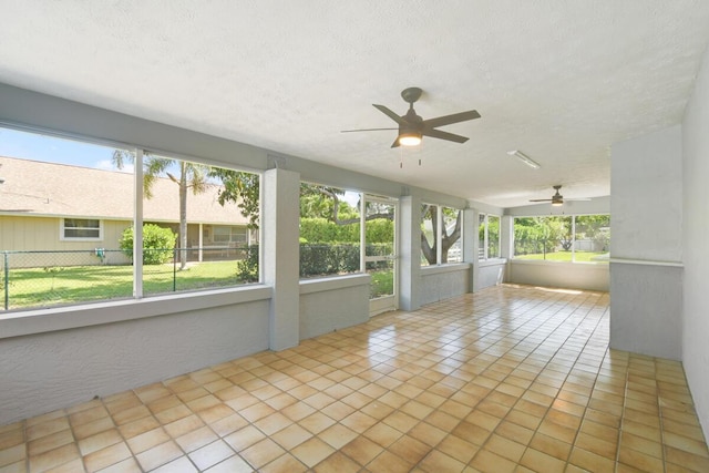 4873 SE Pilot Way, Stuart, FL 34997 - unfurnished sunroom featuring ceiling fan