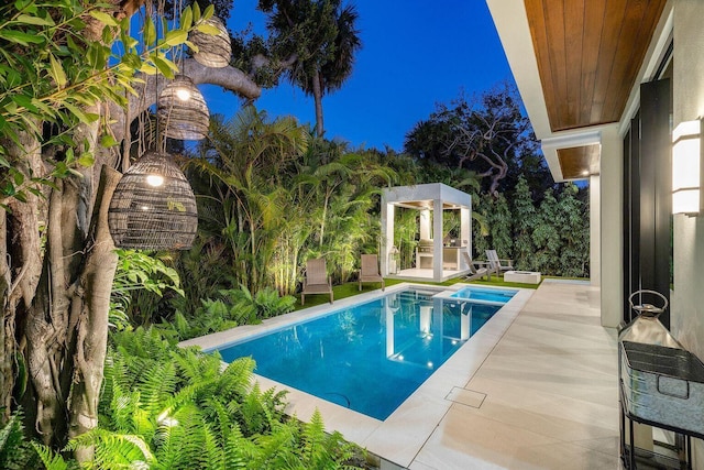 775 Park Dr W, Boca Raton, FL 33432 - view of swimming pool featuring a patio area and a pool with connected hot tub