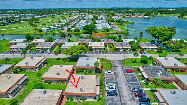 187 Seville H, Delray Beach, FL 33446 - aerial perspective of suburban area with a large body of water and a local golf course