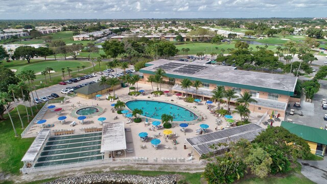 187 Seville H, Delray Beach, FL 33446 - bird's eye view of a pool area and a local golf course